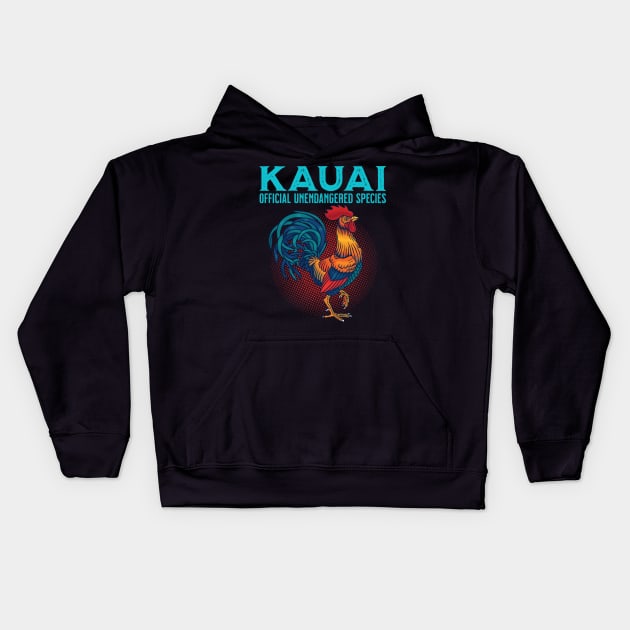 Kauai Chicken Official Unendangered Species Souvenir Gift Kids Hoodie by grendelfly73